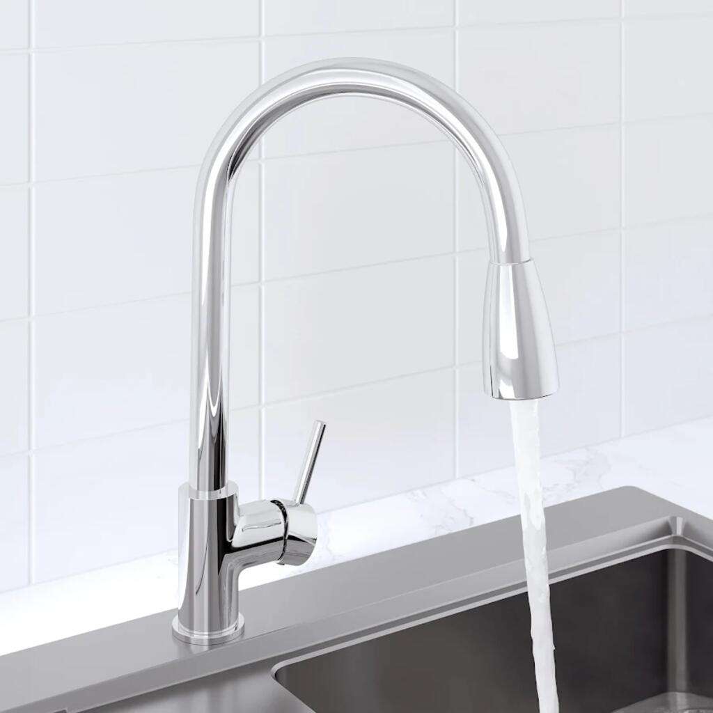 Sauber Baden Pull Out Kitchen Mixer Tap - £35.97 Delivered @ Plumbworld / ManoMano