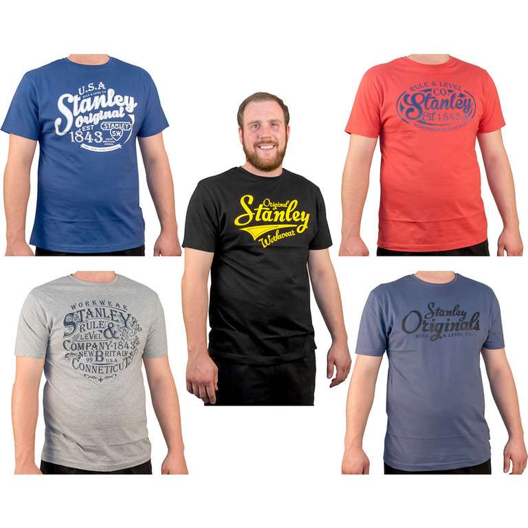 Stanley Fargo T Shirt 5 Pack Large Free & Collect Toolstation | hotukdeals