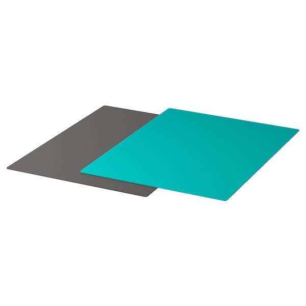 FINFÖRDELA Bendable chopping board, dark grey/dark turquoise, 28x36 cm 2 Pk - Free C&C