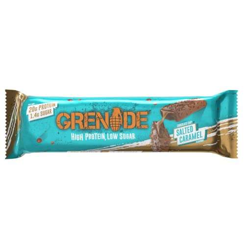Grenade High Protein and Low Carb Bar, 12 X 60 g - Chocolate Chip Salted Caramel - £17.99 @ Amazon