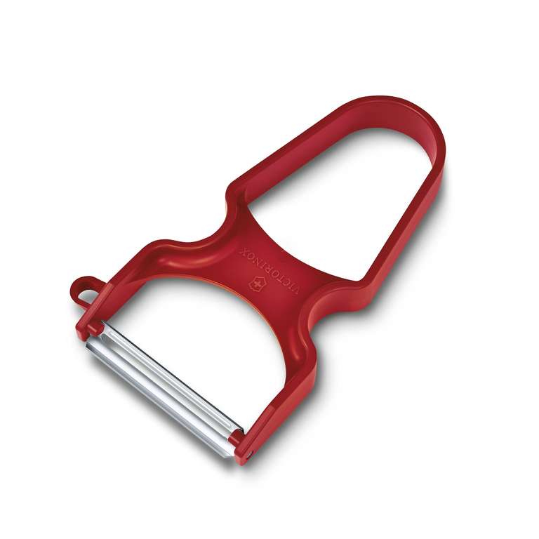 Victorinox Rapid Peeler, Straight Cut, Extra Sharp, Pendulum Blade, Robust Plastic Handle, for Left and Right Handed Users