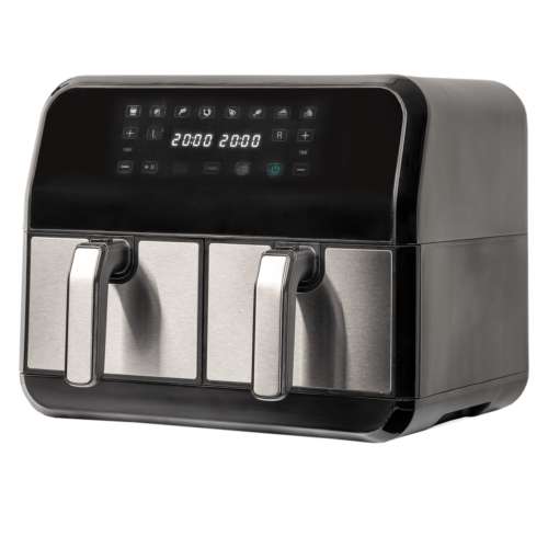 Black Dual Zone Air Fryer, 8L, 1700W, 8 Program, Digital Control - SIA SAF76K £67.99 With Code @ shipitappliances/eBay