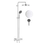 GROHE Vitalio Start 210, Shower System with Thermostat & Tray, Water Saving Technology, 21cm Shower Head, 1.75m Hose, Chrome - 5yr Warranty