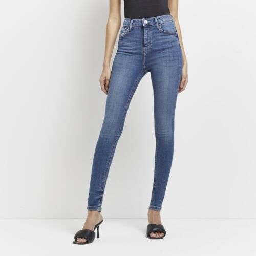 River Island Womens Jeans Denim Skinny Fit Bum Sculpt Maple Trousers Pants size 8 - £7 @ River Island Ebay