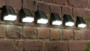 Garden by Sainsbury's Set of 6 Black Solar Fence Lights - £12 (Free Collection) @ Argos
