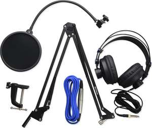 PreSonus Broadcast Accessory Pack: Microphone boom arm, pop filter, headphones, XLR cable