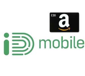 iD mobile 5G SIM - 70GB data, Unltd Min/Text, EU roaming - £5 for 3 months / £10 after + £30 Amazon Gift Card (£6.25 p/m effective)