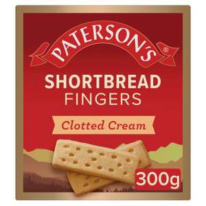 Paterson's Shortbread Fingers 300g (Clotted Cream / Original) (Clubcard Price)