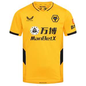 Wolves Home, Away & 3rd 21/22 football shirt £15 or 2 for £25 online and in store (+ £3 postage) at Wolves FC Shop