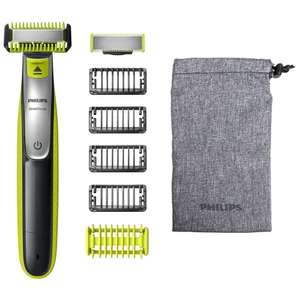 Philips OneBlade Hybrid Body and Face Stubble Trimmer with 4 x Lengths, 1 Extra Blade and Travel Pouch - £39.99 @ Amazon