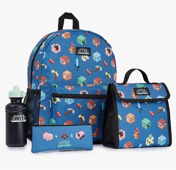 Minecraft School Backpack, Pencil Case, Lunch Bag, Set, Blue. £13.19 with voucher Dispatches from Amazon Sold by Get Trend