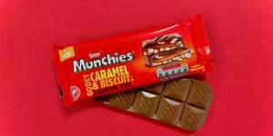 Munchies Gooey Caramel & Biscuit bar 87g, 69p each found at Farmfoods, Plymouth