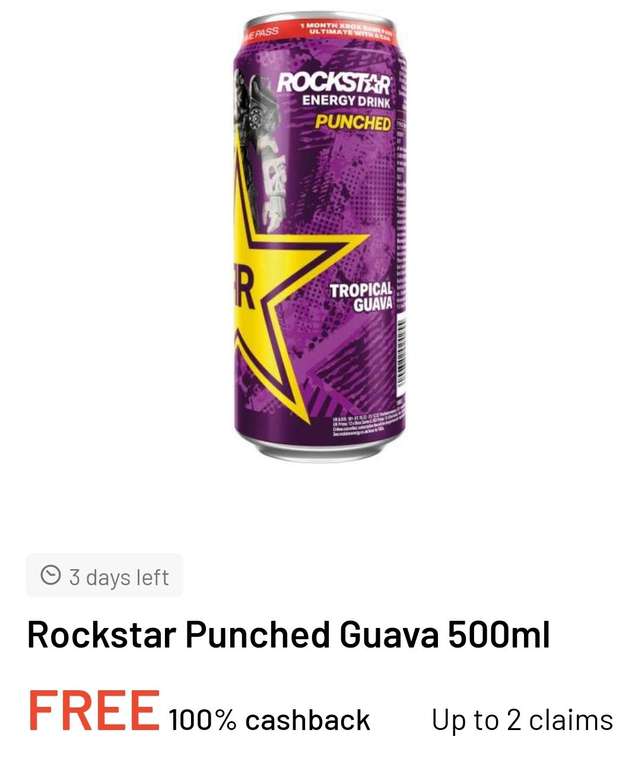 Rockstar Guava Energy (500ml) £1.05 (Full Refund via Checkout Smart / Redeemed Twice Per Customer) @ Sainsbury's