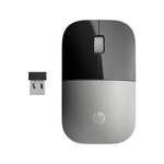 HP Z3700 Silver 2.4 GHz USB Slim Wireless Mouse with Blue LED 1200 DPI Optical Sensor, up to 16 Months Battery Life (also in black & white)