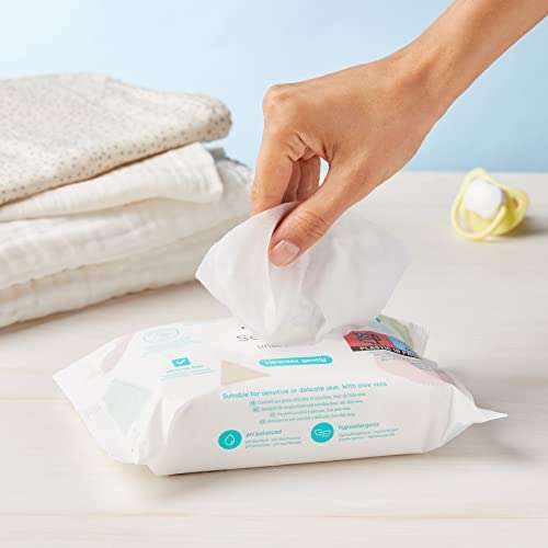 Amazon Brand - Mama Bear Sensitive Unscented Baby Wipes– Pack of 12 (Total 768 Wipes) £8.49 /£6.37 Subscribe & Save at Amazon
