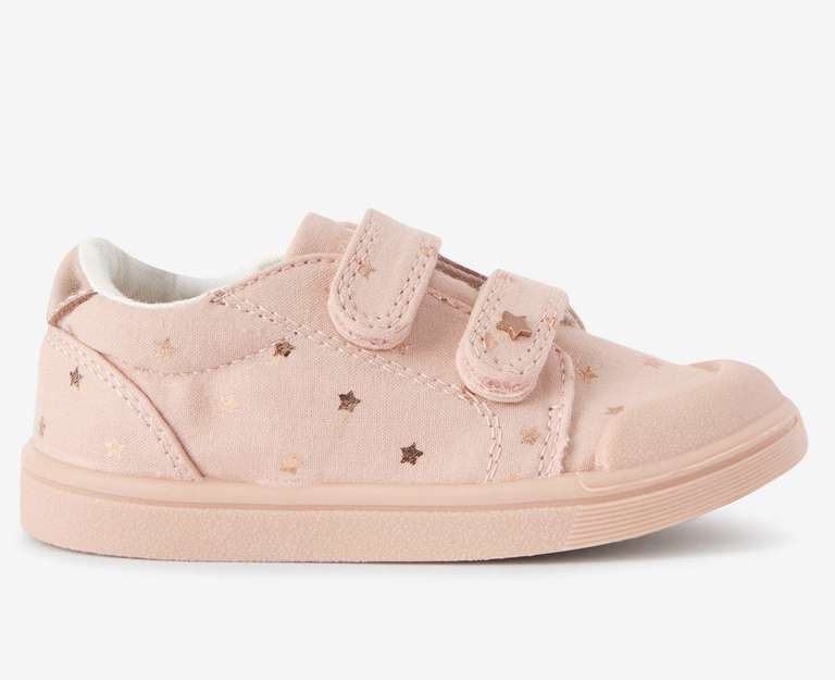 Girl’s wide fit pink leather washable trainers £5.50-£6 free click and collect at Next