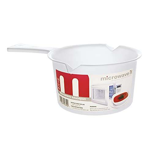 Microwave It Microwave Sauce Pan, White, 500 ml - £2 @ Amazon