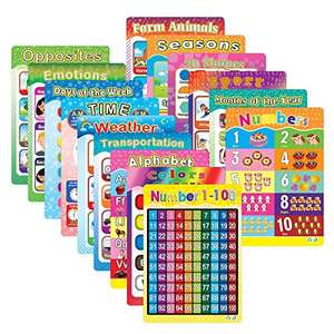 15 Pack Alphabet Poster Educational Poster Laminated Wall Chart for Children - £5.49 with code - sold by Aobp Fulfilled by Amazon