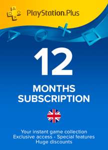 Playstation Plus 12 month UK membership £40.26 @ Instant Gaming
