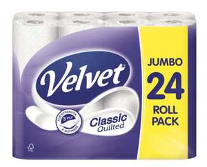 Velvet quilted toilet rolls 24 pack £5.99 @ Lidl Stretford