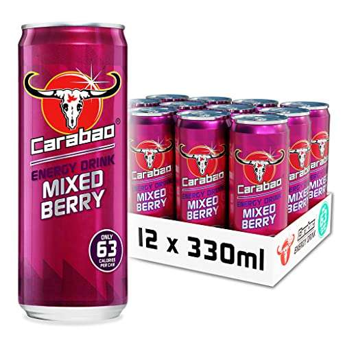 Carabao Energy Drink Mixed Berry, 12 x 330ml Cans Case £6.50 @ Amazon
