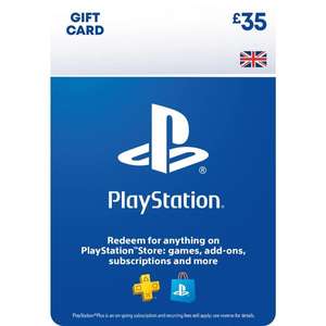 15% off PlayStation Gift Cards (£10 to £200) e.g. £35 for £29.75 - can be used for discounted PS+ sub