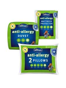 Silentnight Anti-Allergy 10.5 Tog Duvet, Pillow Pair & Mattress Topper Bedding Bundle - Single £32 /Double £38/King £44 + Free C&C @ Very