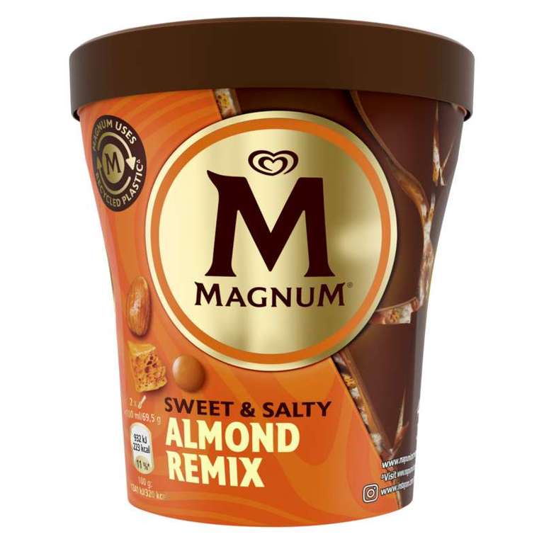Magnum Sweet & Salty Almond Remix Tub 440ml 99p @ Farmfoods Dagenham