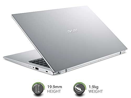 Acer Aspire 3 A315-58 15.6 inch Laptop - (Intel Core i3-1115G4, 8GB, 512GB SSD, Full HD Display, Windows 11, Silver) - £399.99 @ Amazon