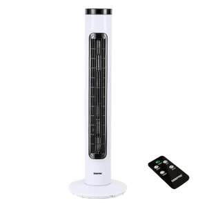 32-Inch Oscillating Tower Fan with Remote Control W/Codes
