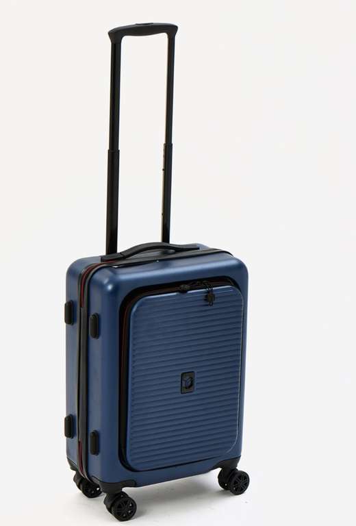 QUBED Navy Edge Hardshell Suitcase H: 55cm. W: 38cm. D: 23cm - Free C&C