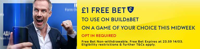 Free £1 Midweek Football BuildABet SkyBet