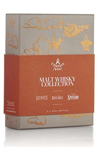 Compass Box Malt Whisky Collection Gift Pack, 3 x 50ml - £16.49 @ Amazon
