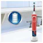 Oral-B Kids Electric Toothbrush, Gifts For Kids, 1 Toothbrush Head, x4 Spiderman Stickers, 2 Modes