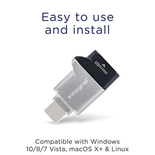 Integral Micro SD USB3.0/USB-C Type-C OTG Memory Card Reader Adapter- Super Fast Transfer Speeds, Plug & Play - £5.83 @ Amazon