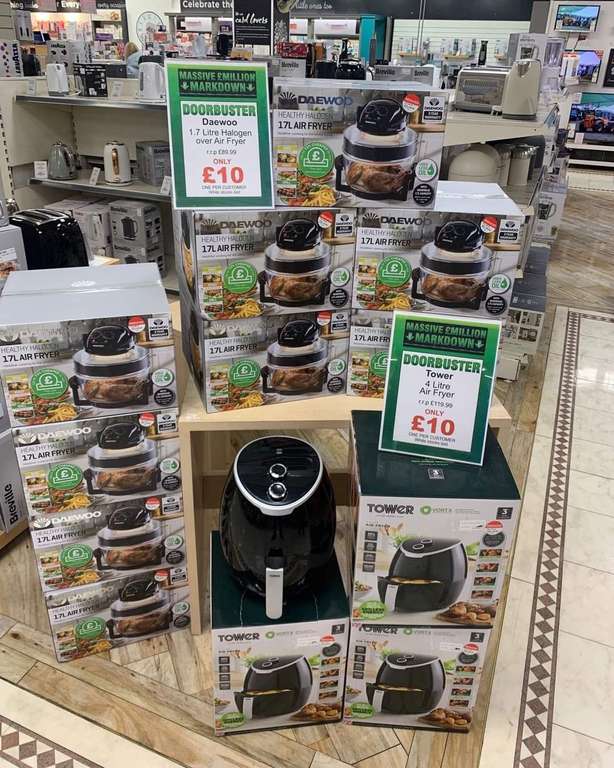 Tower Vortx Air Fryer 4L £10 at Atkinsons Sheffield