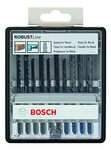 Bosch Professional 10-Piece Robust Line Jigsaw Blade Set (Wood and Metal for Cutting Wood and Metal, Accessories for Jigsaws)