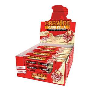 Grenade Carb Killa Protein bars box of 12 - White Choc salted peanut / Dark Choc raspberry - £15.99 / £15.99 Subscribe & Save @ Amazon