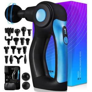 Chirogun Percussion Rechargeable Massage Gun with 17 Heads & 2 Balls + Case for £24.99 delivered, using code @ MyMemory