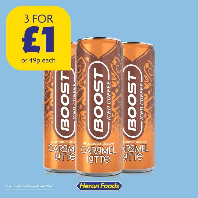 Boost Iced Coffee Caramel Latte Cans - 3 For £1