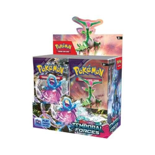 Pokemon Scarlet &Violet Temporal Forces Booster Box New & Sealed - PREORDER, with code (Sports Cards Direct via eBay)