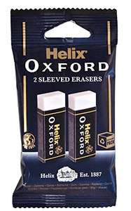 Helix Oxford Twin Pack of Erasers, Oxford Blue, Large