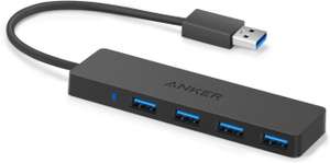 Anker 4-Port USB 3.0 Ultra Slim Data Hub for Macbook, Mac Pro/mini, iMac, Surface Pro, XPS, Notebook & More - Sold by AnkerDirect UK / FBA