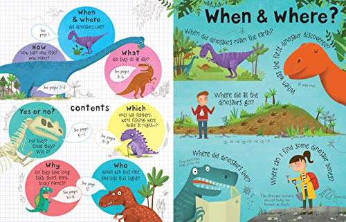 Usborne Lift-the-flap Questions and Answers about Dinosaurs - £5 hardcover  @ Amazon | hotukdeals