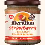 Meridian Smooth Peanut Butter with Maple Syrup 160g/ Smooth Peanut Butter with Strawberry 160g - Bracknell