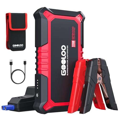GOOLOO GP2000 Jump Starter for Up to 9L Gas or 7L Diesel Engine & 180Wh  Portable Power Station 50000mAh Mini Battery Backup