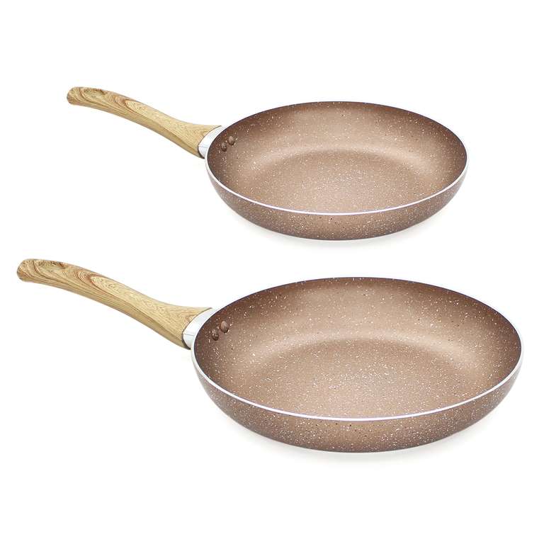 2 Piece Marble Stone Rose Frying Pan Set £12 @ Weeklydeals4less