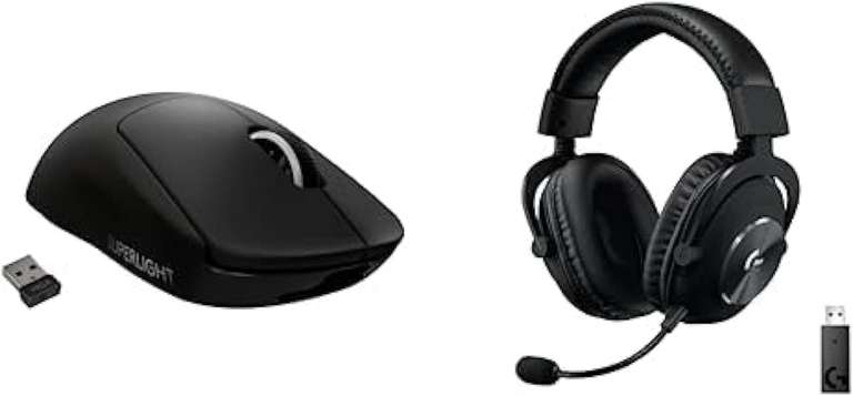 Logitech G PRO X Wireless LIGHTSPEED Headset & PRO X SUPERLIGHT Wireless Gaming Mouse
