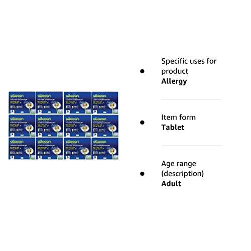 Allacan Cetirizine Hydrochloride Hayfever Allergy Tablets (30 Tablets x 12 Packs) £6.91 @ your247chemist / Amazon
