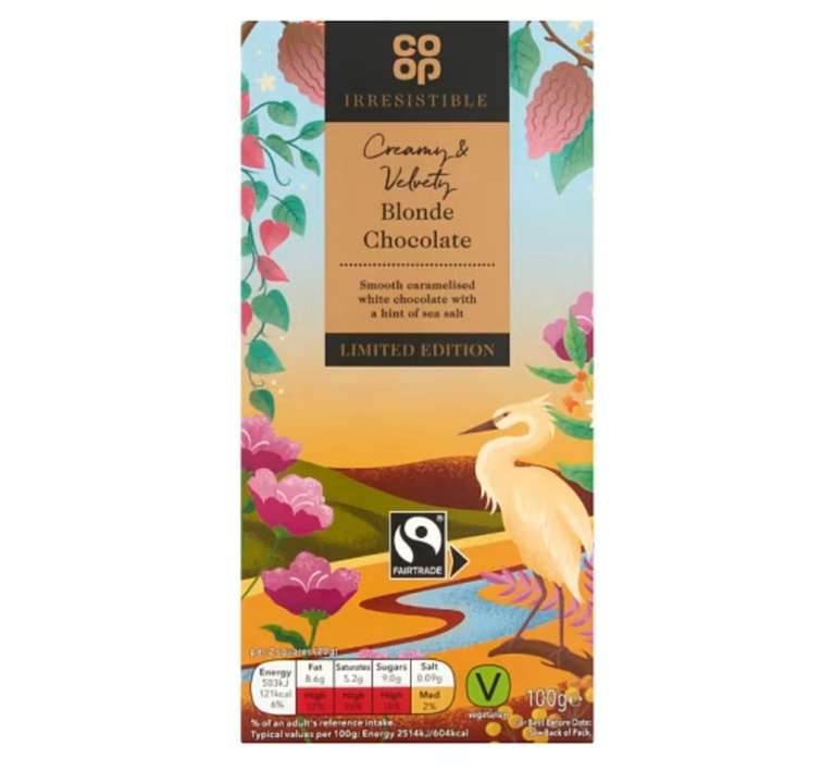 Co-op Irresistible Blonde Chocolate Bar 100g - Stevenage The Oval